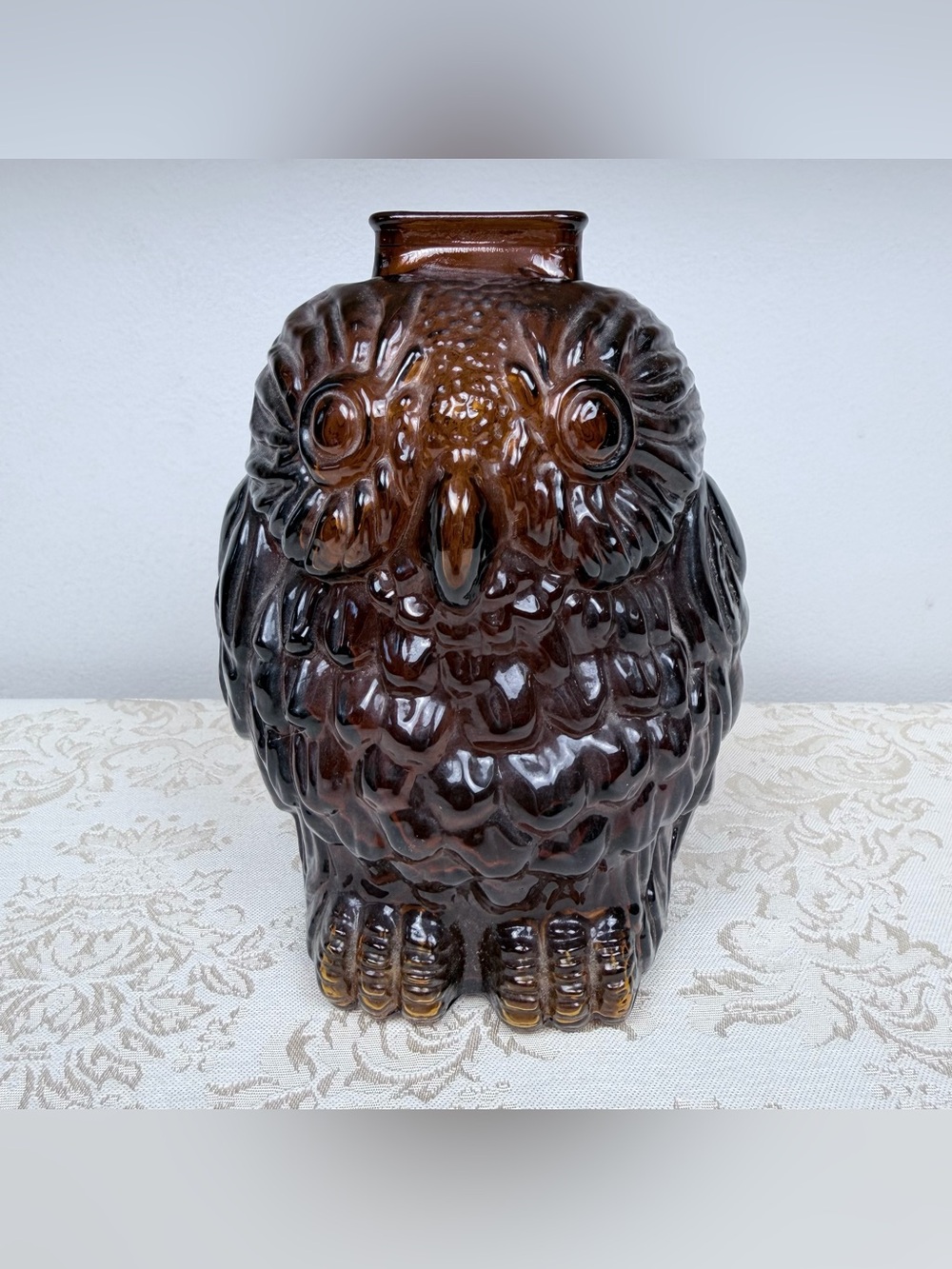 Vintage Libbey Owl Smash Coin Bank, Wise Old Owl, Teacher, Farmhouse
